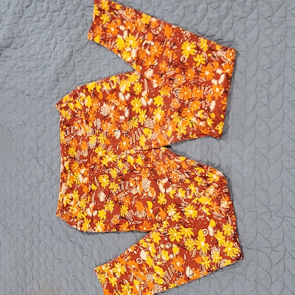 [GUC] LULAROE Fall Colors Floral Leggings One Size